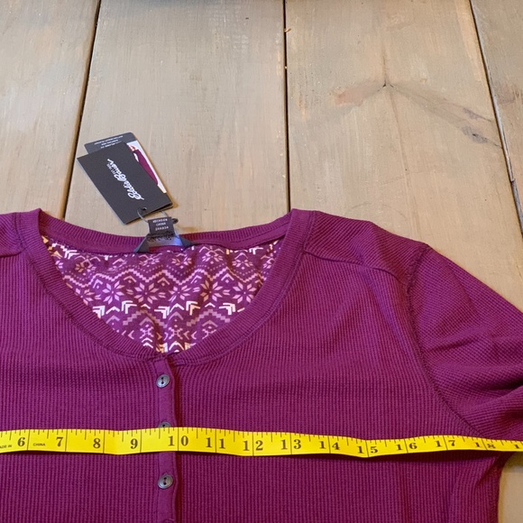 Eddie Bauer Purple Thermal Henley Top in Large - Picture 10 of 11